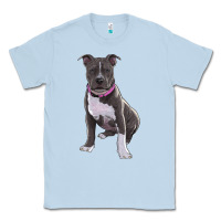 Dusty Blue pitbull Classic Tee - RanaPortraitStore