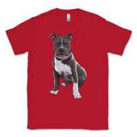 Red pitbull Classic Tee - RanaPortraitStore
