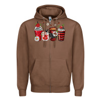 Chestnut ladybug coffee cups Zipper Hoodie - Zillion Design Studio