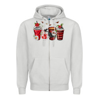 Dove Grey ladybug coffee cups Zipper Hoodie - Zillion Design Studio