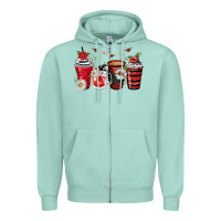 Seafoam ladybug coffee cups Zipper Hoodie - Zillion Design Studio