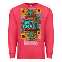 Cardinal cowgirls don't crty boots hat sunflowers 12 oz can cooler  (slim) Premium Sweatshirt - Artiststas