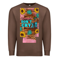 Chestnut cowgirls don't crty boots hat sunflowers 12 oz can cooler  (slim) Premium Sweatshirt - Artiststas