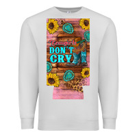 Cowgirls Don't Crty Boots Hat Sunflowers 12 Oz Can Cooler  (slim) Premium Sweatshirt | Teevron