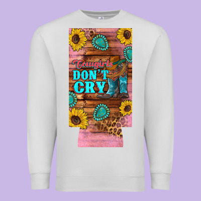 Cowgirls Don't Crty Boots Hat Sunflowers 12 Oz Can Cooler  (slim) Premium Sweatshirt Designed By Artiststas
