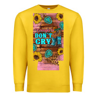 Lemon cowgirls don't crty boots hat sunflowers 12 oz can cooler  (slim) Premium Sweatshirt - Artiststas