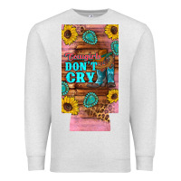 Oatmeal Heather cowgirls don't crty boots hat sunflowers 12 oz can cooler  (slim) Premium Sweatshirt - Artiststas