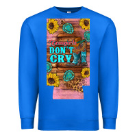 True Royal cowgirls don't crty boots hat sunflowers 12 oz can cooler  (slim) Premium Sweatshirt - Artiststas