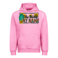 Fuchsia Pink he knows my name isaiah 43 1 Urban Hoodie - NancyCooperArtShop