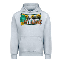 Heather Grey he knows my name isaiah 43 1 Urban Hoodie - NancyCooperArtShop