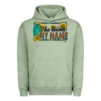 Pigment Oil Green he knows my name isaiah 43 1 Urban Hoodie - NancyCooperArtShop
