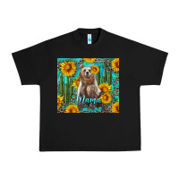 Black mama bear with sunflowers and cactus Urban Heavy Tee - Artiststas