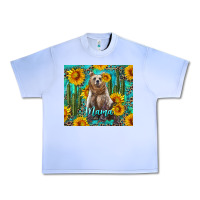 Grape Ice mama bear with sunflowers and cactus Urban Heavy Tee - Artiststas