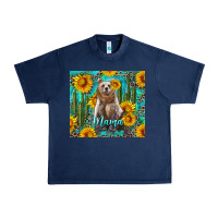 Navy mama bear with sunflowers and cactus Urban Heavy Tee - Artiststas