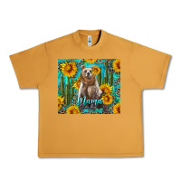 Peanut Butter mama bear with sunflowers and cactus Urban Heavy Tee - Artiststas