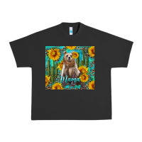 Pigment Black mama bear with sunflowers and cactus Urban Heavy Tee - Artiststas