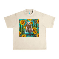 Sandshell mama bear with sunflowers and cactus Urban Heavy Tee - Artiststas