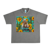 Mama Bear With Sunflowers And Cactus Urban Heavy Tee | Teevron