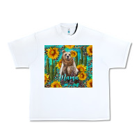 White mama bear with sunflowers and cactus Urban Heavy Tee - Artiststas