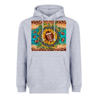 Football Leopard Turquoise Sunflower Heavyweight Hoodie | Teevron