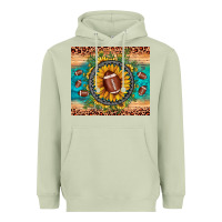 Matcha football leopard turquoise sunflower Heavyweight Hoodie - JahusDesignShop