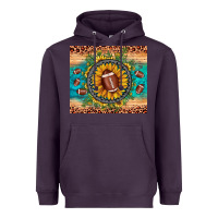 Plum football leopard turquoise sunflower Heavyweight Hoodie - JahusDesignShop