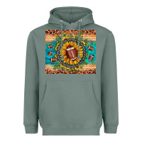 Sage football leopard turquoise sunflower Heavyweight Hoodie - JahusDesignShop