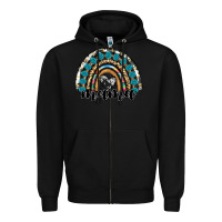 Black western mama rainbow Zipper Hoodie - RanaPortraitStore