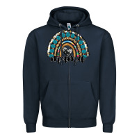 Navy western mama rainbow Zipper Hoodie - RanaPortraitStore