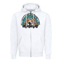 White western mama rainbow Zipper Hoodie - RanaPortraitStore