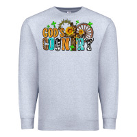 Heather Grey gods country Premium Sweatshirt - AdoDesignShop