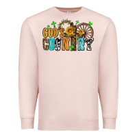 Pale Pink gods country Premium Sweatshirt - AdoDesignShop