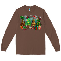 Chestnut christmas trees with football Long Sleeve Tee - Zillion Design Studio
