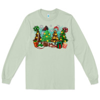 Matcha christmas trees with football Long Sleeve Tee - Zillion Design Studio