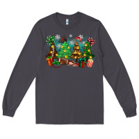 Smoke christmas trees with football Long Sleeve Tee - Zillion Design Studio