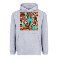 Heather Grey football leopard cowhide seamless pattern Heavyweight Hoodie - JahusDesignShop