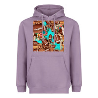 Lavender football leopard cowhide seamless pattern Heavyweight Hoodie - JahusDesignShop