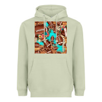 Matcha football leopard cowhide seamless pattern Heavyweight Hoodie - JahusDesignShop