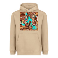 Mushroom football leopard cowhide seamless pattern Heavyweight Hoodie - JahusDesignShop