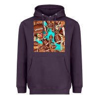 Football Leopard Cowhide Seamless Pattern Heavyweight Hoodie | Teevron