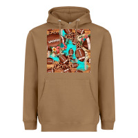 Toasted Coconut football leopard cowhide seamless pattern Heavyweight Hoodie - JahusDesignShop