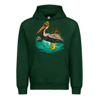Forest Green fishing pelican camp Urban Hoodie - NancyCooperArtShop