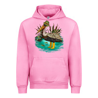Fuchsia Pink fishing pelican camp Urban Hoodie - NancyCooperArtShop