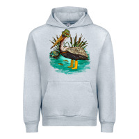 Heather Grey fishing pelican camp Urban Hoodie - NancyCooperArtShop