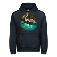 Navy fishing pelican camp Urban Hoodie - NancyCooperArtShop