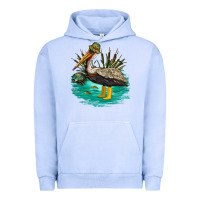 Pigment Grape Ice fishing pelican camp Urban Hoodie - NancyCooperArtShop