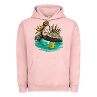 Pigment Salmon fishing pelican camp Urban Hoodie - NancyCooperArtShop