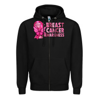 Black Breast Cancer Awareness with Coffee Cup Zipper Hoodie - texasbilliewilder