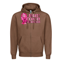 Chestnut Breast Cancer Awareness with Coffee Cup Zipper Hoodie - texasbilliewilder