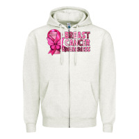 Oatmeal Heather Breast Cancer Awareness with Coffee Cup Zipper Hoodie - texasbilliewilder